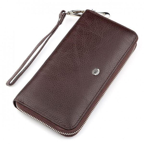 Гаманець клатч з натуральної шкіри ST Leather (ST45-2) 98540 Коричневий