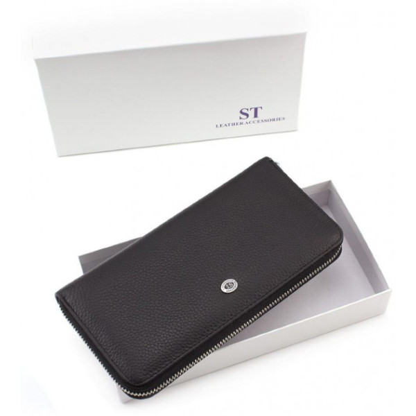 Кошелек из натуральной кожи ST Leather (ST45-2) 98543 Черный