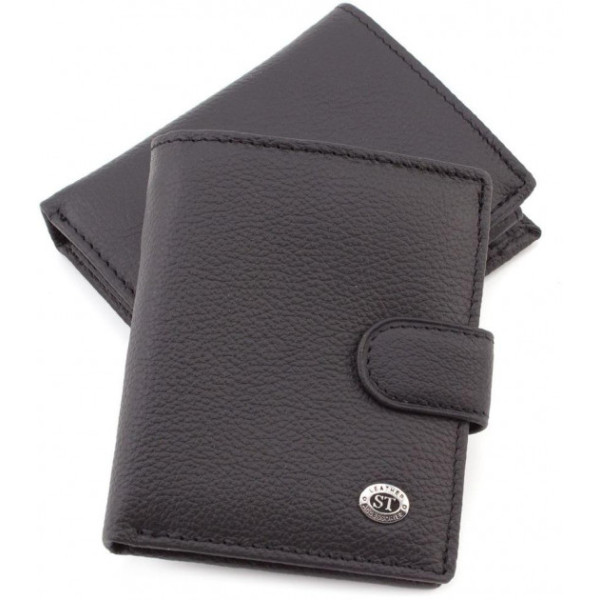 Мужской кожаный кошелек ST Leather (ST132) 98331 Черный