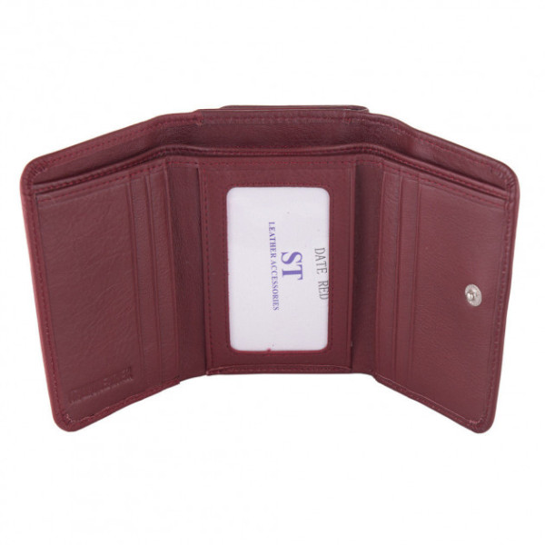 Кошелек кожаный женский ST Leather (ST403) 98458 Бордовый
