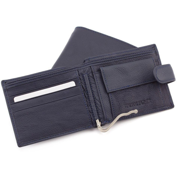 Мужской кожаный кошелек ST Leather (ST113-1) 98317 Синий