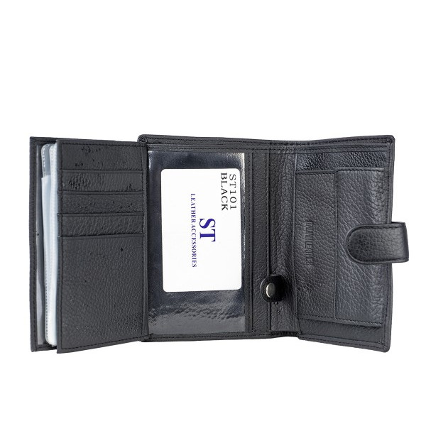 Гаманець-портмоне чоловічий ST Leather (ST101) 98298 Чорний
