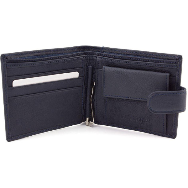 Мужской кожаный кошелек ST Leather (ST113-1) 98317 Синий