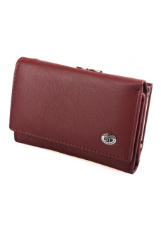 Женский кожаный кошелек складной ST Leather (ST617) 98555 Бордовый
