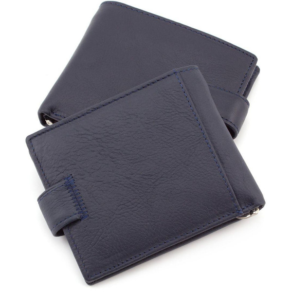 Мужской кожаный кошелек ST Leather (ST113-1) 98317 Синий