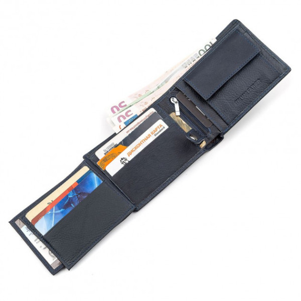 Мужской кошелек кожаный ST Leather (ST108) 98312 Синий