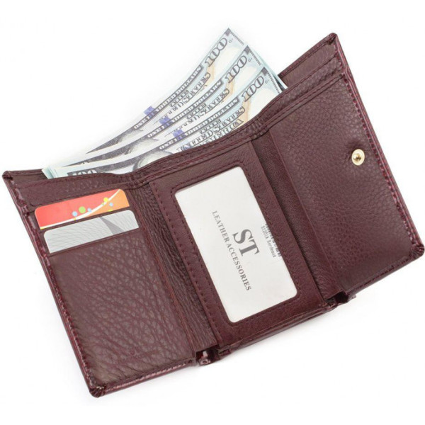 Жіночий гаманець шкіряний ST Leather (S1201A) 98207 Бордовий
