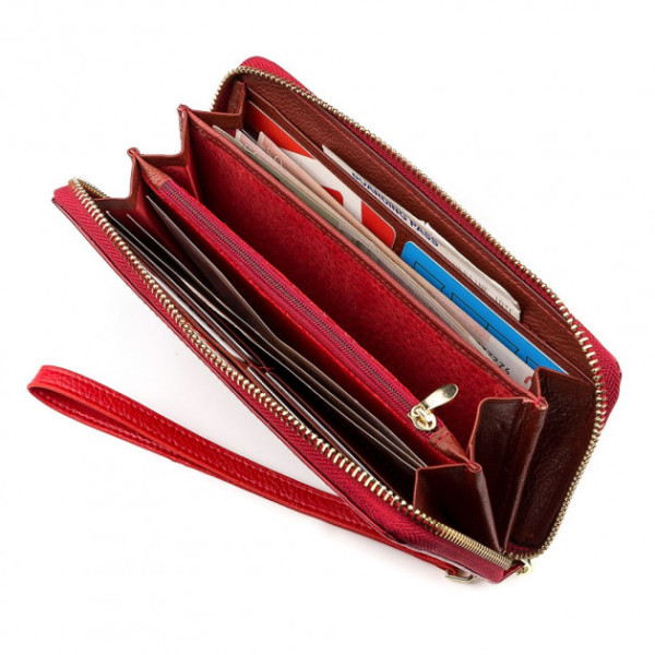 Гаманець жіночий з натуральної шкіри ST Leather (S4001A) 98237 Червоний