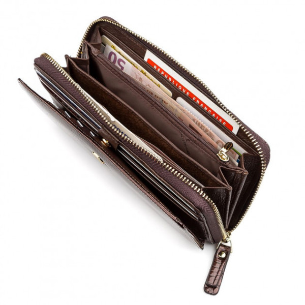 Гаманець жіночий зі шкіри ST Leather (S7001A) 98268 Коричневий