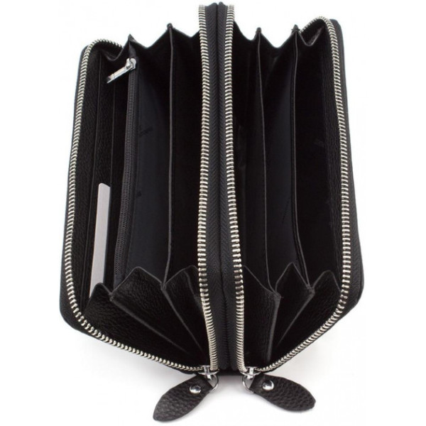 Кожаный клатч кошелек на две молнии ST Leather (ST238-2) 98416 Черный