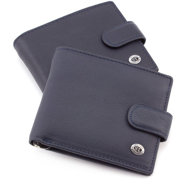 Мужской кожаный кошелек ST Leather (ST113-1) 98317 Синий