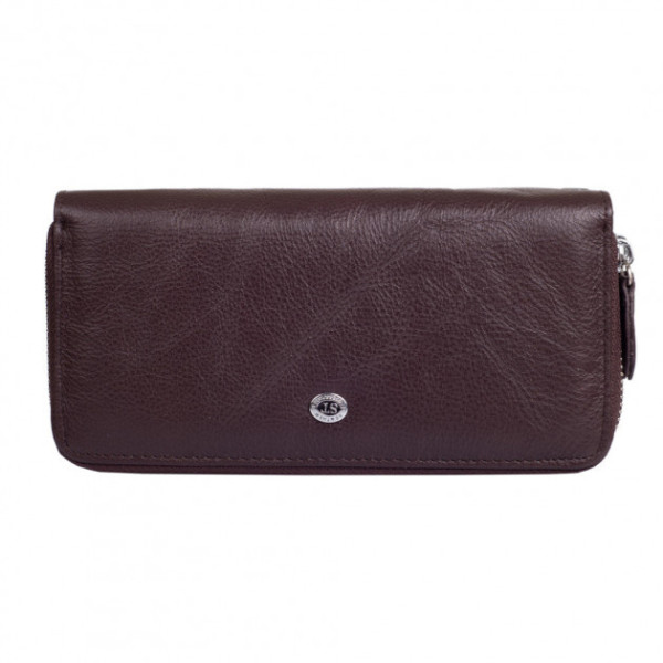 Гаманець на блискавці зі шкіри ST Leather (ST238-2) 98423 Коричневий