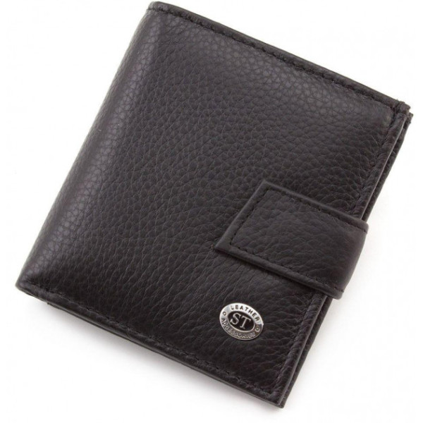 Маленький гаманець з натуральної шкіри ST Leather (ST430) 98512 Чорний