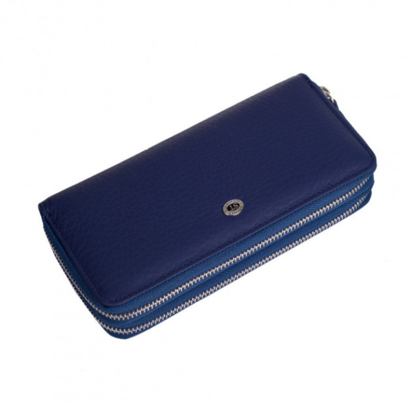 Кошелек клатч на молнии кожаный ST Leather (ST238-2) 98427 Синий