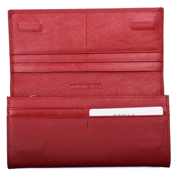Женский кожаный кошелек на магнитах ST Leather (ST014) 98287 Красный