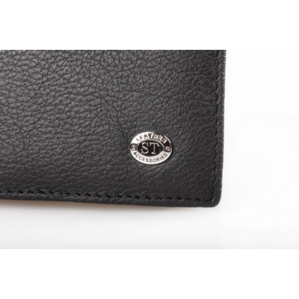 Мужской кожаный кошелек портмоне ST Leather (ST147) 98181 Черный