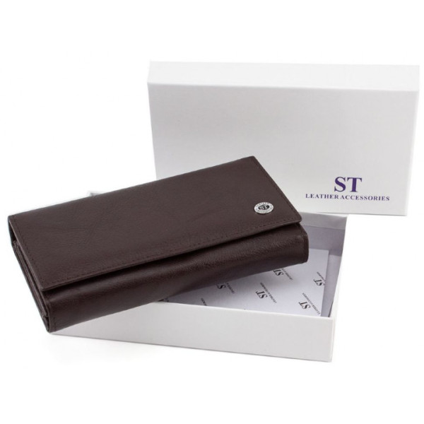Жіночий гаманець киз шкіри ST Leather (ST246) 98429 Коричневий