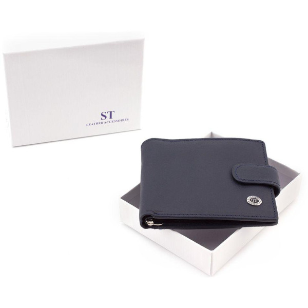 Мужской кожаный кошелек ST Leather (ST113-1) 98317 Синий