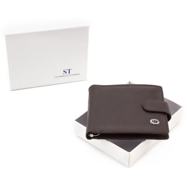 Мужской кожаный кошелек ST Leather (ST113-1) 98318 Коричневый