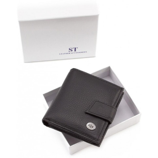 Маленький гаманець з натуральної шкіри ST Leather (ST430) 98512 Чорний