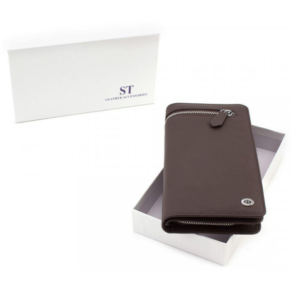 Мужской кожаный кошелек ST Leather (ST291) 98433 Коричневый