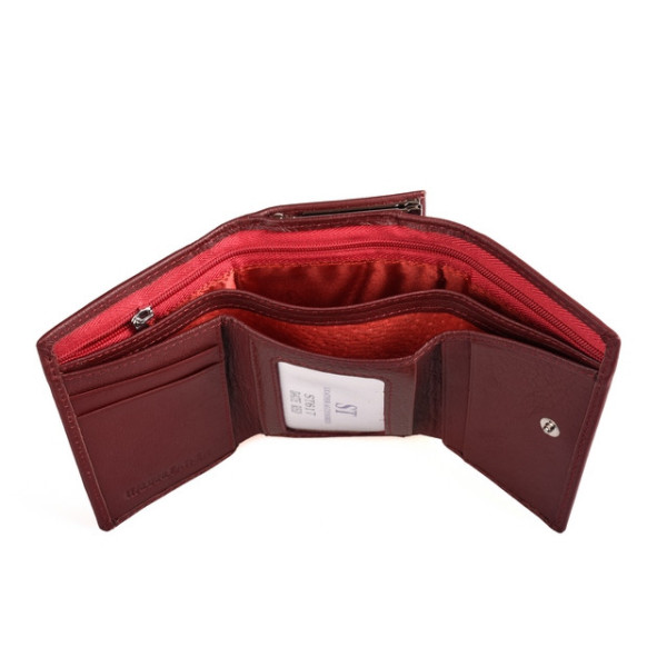 Женский кожаный кошелек складной ST Leather (ST617) 98555 Бордовый