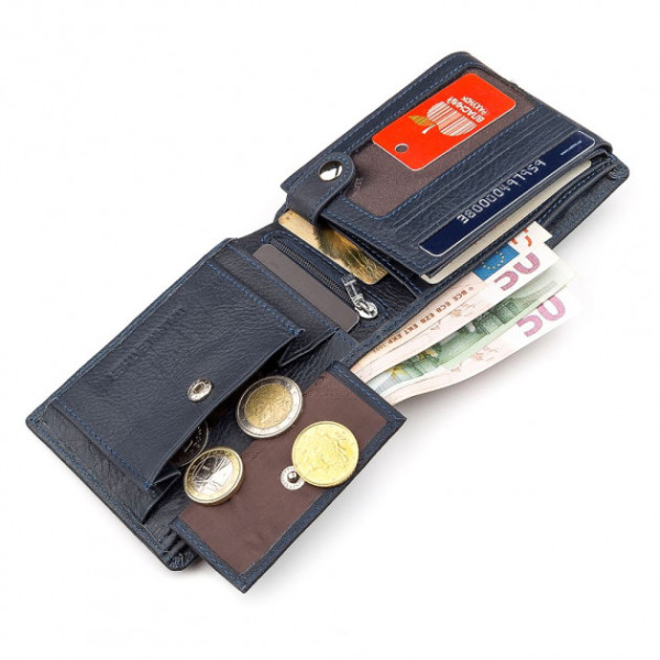 Мужской кошелек кожаный ST Leather (ST108) 98312 Синий