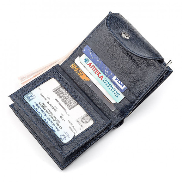 Кошелек из натуральной кожи ST Leather (ST410) 98467 Синий