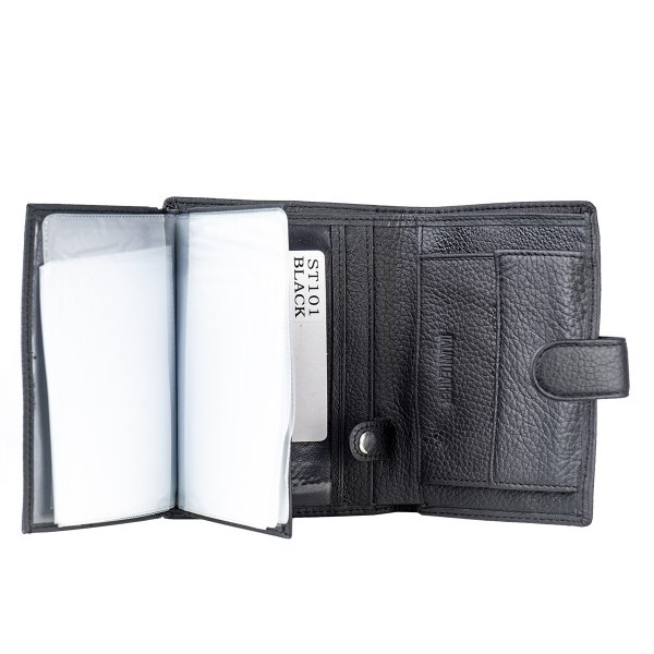 Гаманець-портмоне чоловічий ST Leather (ST101) 98298 Чорний