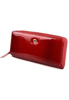 Женский кожаный кошелек клатч на молнии с визитницей ST Leather (S7001A) 98273 Красный