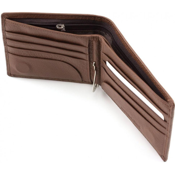 Чоловічий гаманець натуральна шкіра ST Leather (ST-3) 98439 Коричневий
