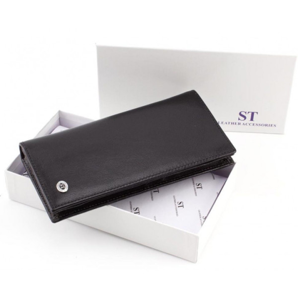 Мужской кошелек кожаный ST Leather (ST152) 98376 Черный