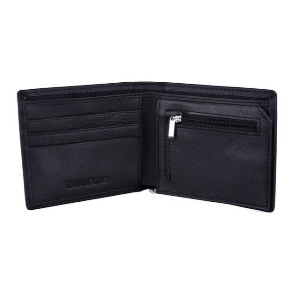 Мужской кожаный кошелек на магните ST Leather (ST-4) 98451 Черный