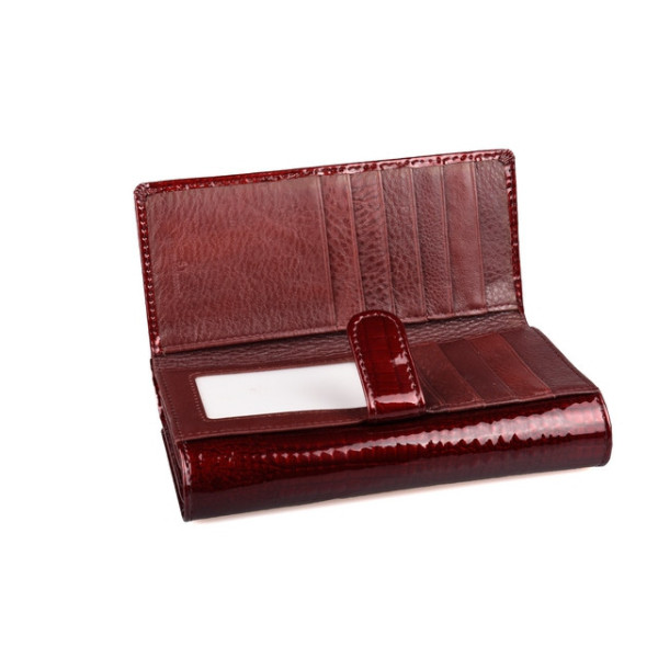 Жіночий шкіряний гаманець з візитниці ST Leather (S9001A) 98284 Бордовий