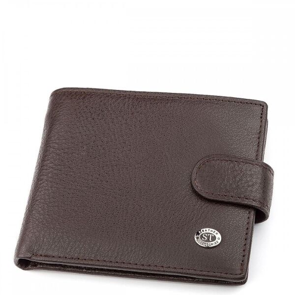 Мужской кожаный кошелек ST Leather (ST104) 98310 Коричневый