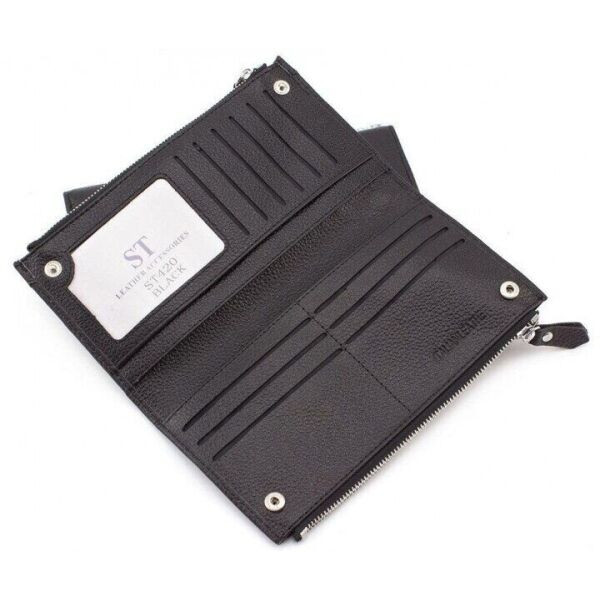 Клатч- гаманець з натуральної шкіри ST Leather (ST420) 98499 Чорний