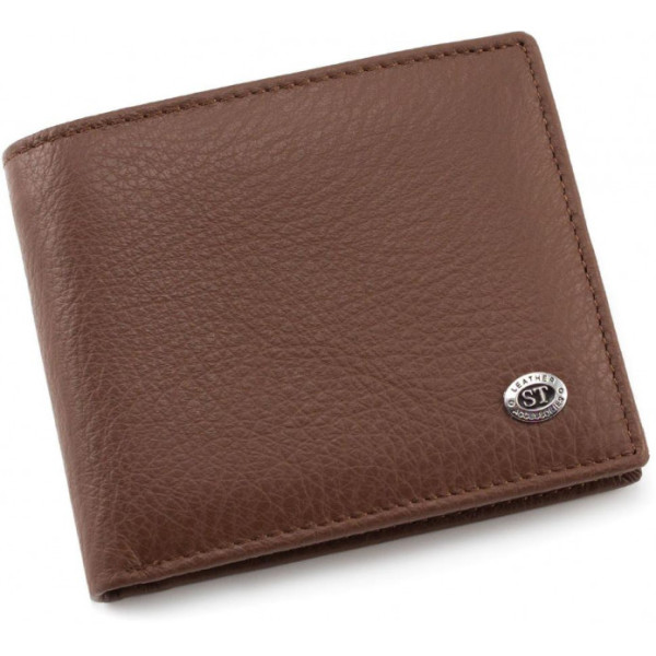 Чоловічий гаманець натуральна шкіра ST Leather (ST-3) 98439 Коричневий