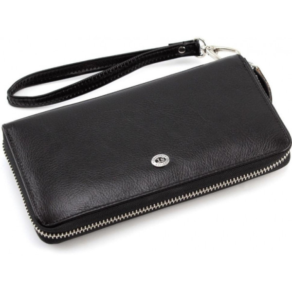 Клатч- портмоне на молнии кожаный ST Leather (B138-3) 98105 Черный