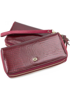 Кожаный женский кошелек ST Leather (S5001A) 98245 Бордовый