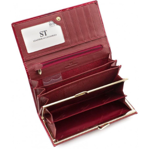 Женский кошелек из натуральной кожи ST Leather (S1001A) 98186 Красный
