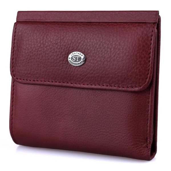 Женский кожаный кошелек ST Leather (ST209) 98413 Бордовый