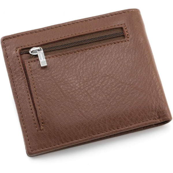 Чоловічий гаманець натуральна шкіра ST Leather (ST-3) 98439 Коричневий