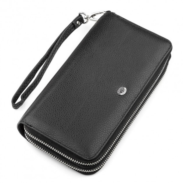Мужской кошелек натуральная кожа ST Leather (ST127) 98325 Черный