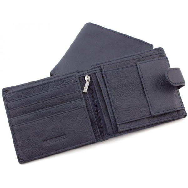 Мужской кожаный кошелек ST Leather (ST153) 98378 Синий