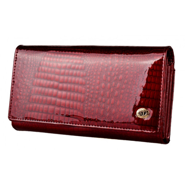 Жіночий шкіряний гаманець з візитниці ST Leather (S9001A) 98284 Бордовий