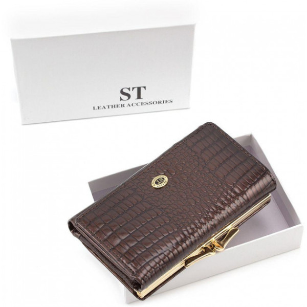 Жіночий гаманець шкіряний ST Leather (S1201A) 98213 Коричневий