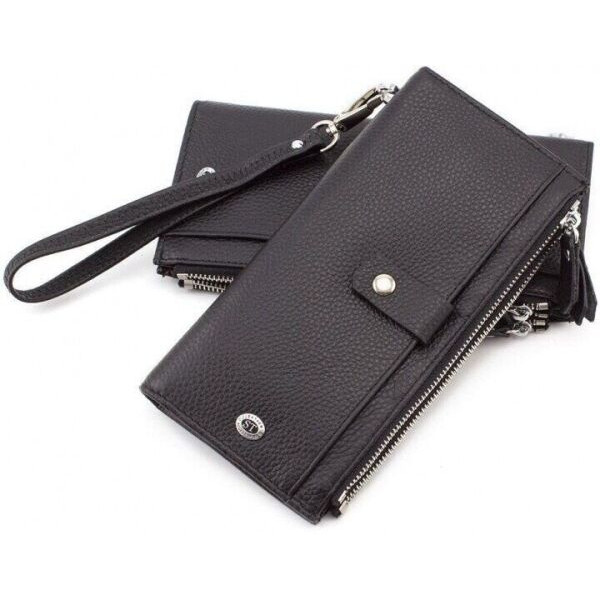Клатч- гаманець з натуральної шкіри ST Leather (ST420) 98499 Чорний