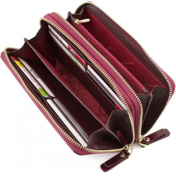 Кожаный женский кошелек ST Leather (S5001A) 98245 Бордовый