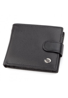 Мужской кошелек из натуралной кожи ST Leather (ST103) 98305 Черный