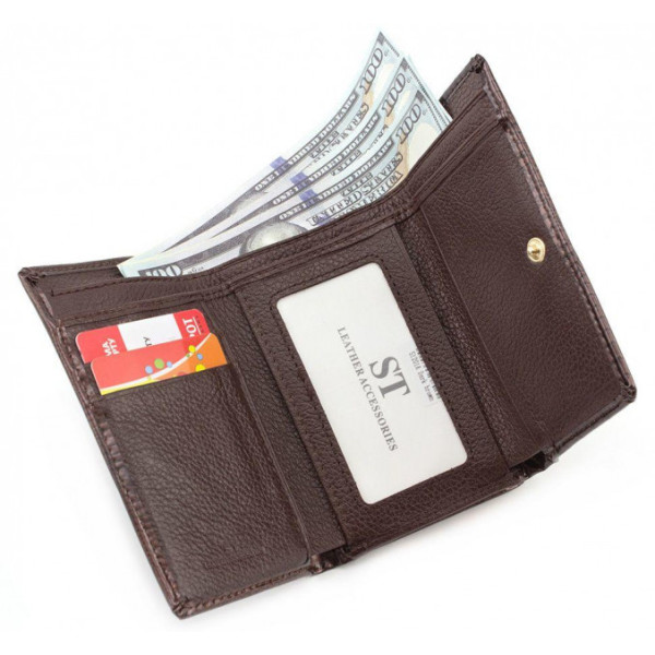 Жіночий гаманець шкіряний ST Leather (S1201A) 98213 Коричневий